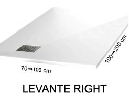 Shower tray with right-angled drain - LEVANTE Right 120