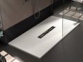 Shower tray, central drain, in resin - ALCALA 110
