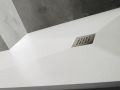 Custom-made shower tray with drain positioned close to the wall - BRISTOL