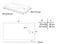 Shower tray, pizarra finish - BRISTOL 200