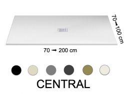 Shower tray, with central drain - CENTRAL PIZARRA 200