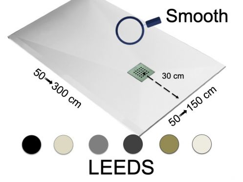 Shower tray, smooth finish - LEEDS 200