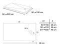 Shower tray, smooth finish - LEEDS 200