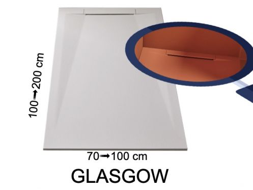 Shower tray, with a designer channel glasgow 100