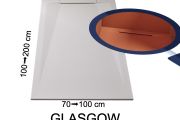 Shower tray, with a designer channel - GLASGOW 130