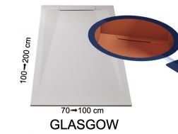 Shower tray, with a designer channel - GLASGOW 130