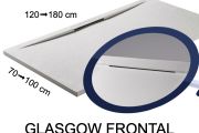 Shower tray, with side drain - GLASGOW FRONTAL