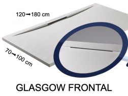 Shower tray, with side drain - GLASGOW FRONTAL