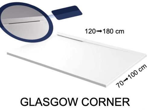 Shower tray, corner drain - GLASGOW CORNER