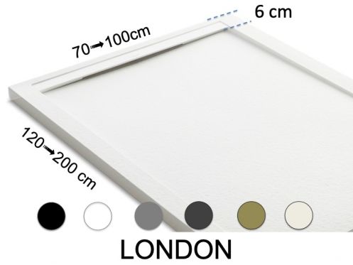 Shower tray, very thin designer channel - LONDON 120