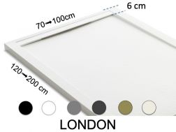 Shower tray, very thin designer channel - LONDON 130