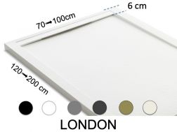 Shower tray, very thin designer channel - LONDON 140