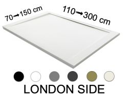 Shower tray, side channel, length - LONDON SIDE 150