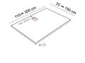 Side exhaust shower tray - LEEDS FRONTAL