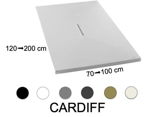 Design shower base with central drain - CARDIFF 200