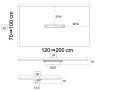 Design shower base with central drain - CARDIFF 200