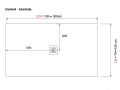 Custom-made XXL shower tray with central drain and smooth finish - LEEDS CENTRAL XL