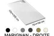 Large evacuation shower tray right angle - MARIGNAN RIGHT