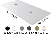 Shower tray, with double drain - ARCHITEK DOUBLE DRAIN