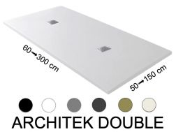 Shower tray, with double drain - ARCHITEK DOUBLE DRAIN