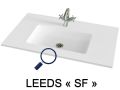 Washbasin top, 100 x 46 cm, suspended or free-standing - LEEDS 50