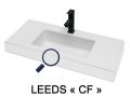 Washbasin counter, 100 x 40 cm, suspended or freestanding - LEEDS 40