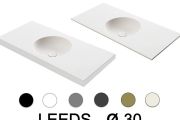 Plan vasque, bassin rond, 120 x 40 cm, suspended or free-standing - LEEDS Ø 30