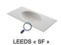 Washbasin top, oval basin, 120 x 46 cm, suspended or free-standing - LEEDS OVAL