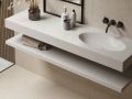 Washbasin top, oval basin, 120 x 46 cm, suspended or free-standing - LEEDS OVAL