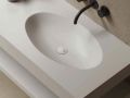 Washbasin top, oval basin, 120 x 46 cm, suspended or free-standing - LEEDS OVAL