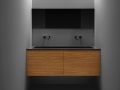 Washbasin counter, basin 85 cm, 100 x 46 cm, suspended or free-standing - LEEDS XL 85