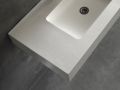 Washbasin counter, basin 85 cm, 130 x 46 cm, suspended or free-standing - LEEDS XL 85
