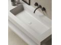 Washbasin counter, basin 85 cm, 130 x 46 cm, suspended or free-standing - LEEDS XL 85