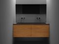 Washbasin counter, basin 85 cm, 190 x 46 cm, suspended or free-standing - LEEDS XL 85