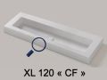 Vanity top, basin 120 cm, 200 x 46 cm, suspended or free-standing - LEEDS XXL 120
