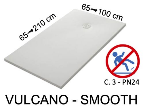 Shower tray, smooth finish Non-slip class 3 - PN24 - VULCANO LISO