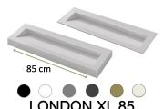 Gutter sink, double basin L. 85 cm, 100 x 46 cm, resin - LONDON XL 85