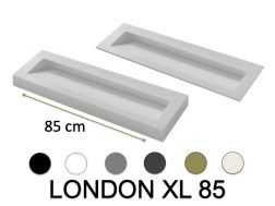 Gutter sink, double basin L. 85 cm, 110 x 46 cm, resin - LONDON XL 85