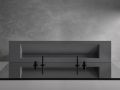 Gutter sink, double basin L. 85 cm, 200 x 46 cm, resin - LONDON XL 85