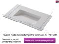 Gutter sink, double basin L. 85 cm, 200 x 46 cm, resin - LONDON XL 85