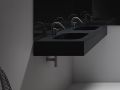 Design washbasin counter, 100 x 46 cm, suspended or free-standing - GLASGOW 40