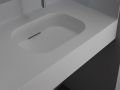 Design washbasin counter, 70 x 46 cm, suspended or free-standing - GLASGOW 40