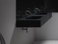 Design washbasin counter, 70 x 46 cm, suspended or free-standing - GLASGOW 40