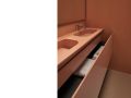 Design washbasin counter, 70 x 46 cm, suspended or free-standing - GLASGOW 40