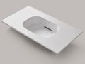 Design washbasin counter, 70 x 46 cm, suspended or free-standing - GLASGOW 40