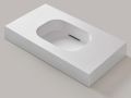 Design washbasin counter, 70 x 46 cm, suspended or free-standing - GLASGOW 40