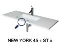 Washbasin countertop, 100 x 50 cm, suspended or built-in - NEW YORK 45