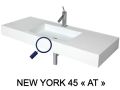 Washbasin countertop, 100 x 50 cm, suspended or built-in - NEW YORK 45