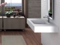 Washbasin countertop, 100 x 50 cm, suspended or built-in - NEW YORK 45