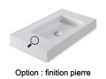 Washbasin countertop, 100 x 50 cm, suspended or built-in - NEW YORK 45